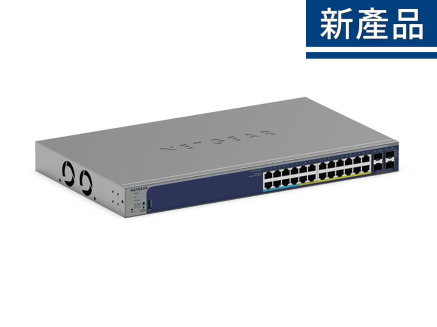 <b>NETGEAR (GS728TXUPv3)</b><br>24埠 千兆智能網管PoE++ 交換機 | 24x1G PoE++ (420W) | 4 個SFP+ | 含1年Insight訂閱。