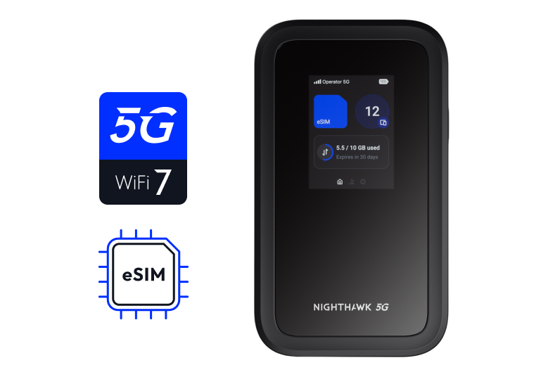 NETGEAR Nighthawk (MH7150) M7 5G BE3600 WiFi 7 流動熱點 | 支援NETGEAR eSIM