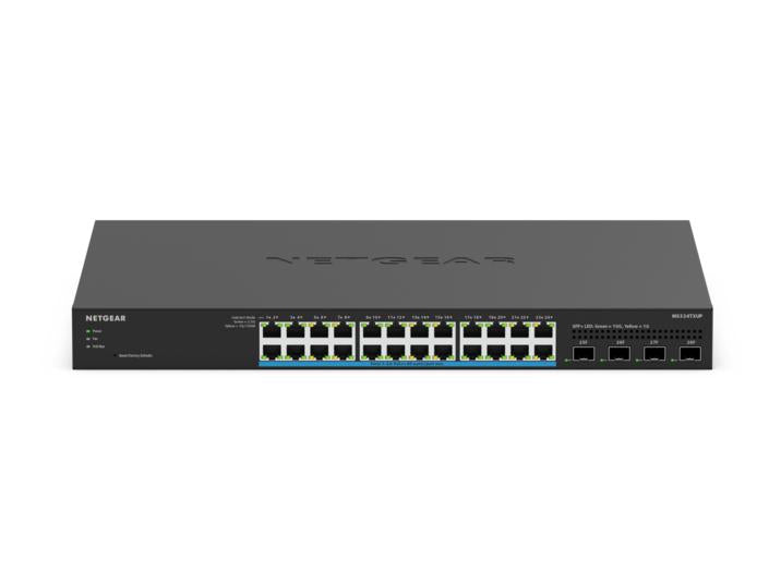 <b>NETGEAR (MS324TXUP)</b><br>24埠 多千兆智能網管PoE+/PoE++交換機 | 24x1G/2.5G | Ultra60 PoE++ (720W) | 4xSFP+ | Insight