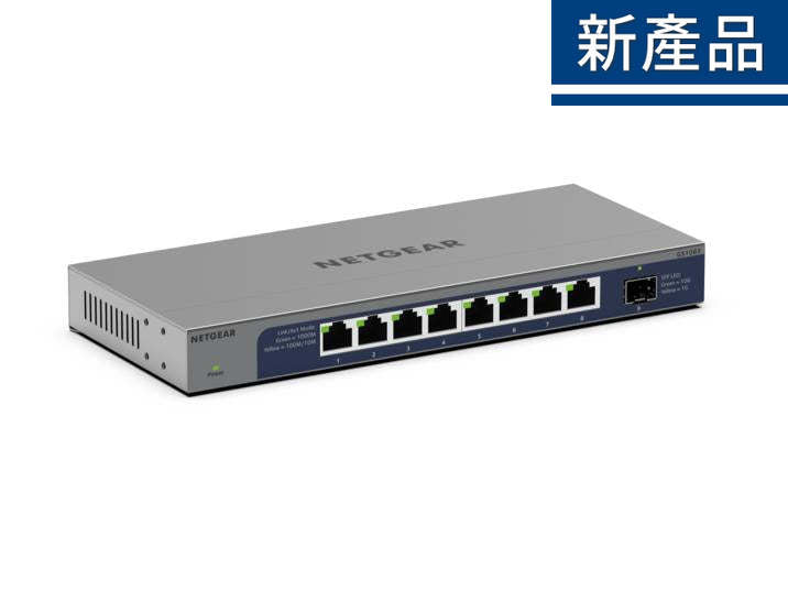 <b>NETGEAR (GS108X)</b><br>8埠GbE + 1埠10G光纖 非網管交換機 (8x1G | 1xSFP+)