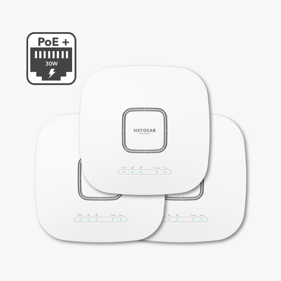 NETGEAR (WAX625) 雙頻 AX5400 Cloud Managed Multi-GiG WiFi 6 AP (3隻裝)