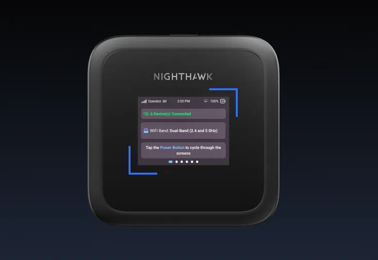 NETGEAR Nighthawk (MH3150) M3 5G Sub 6 AX3600 WiFi 6 流動熱點,5Gbps USB-C | 2.4吋 LCD