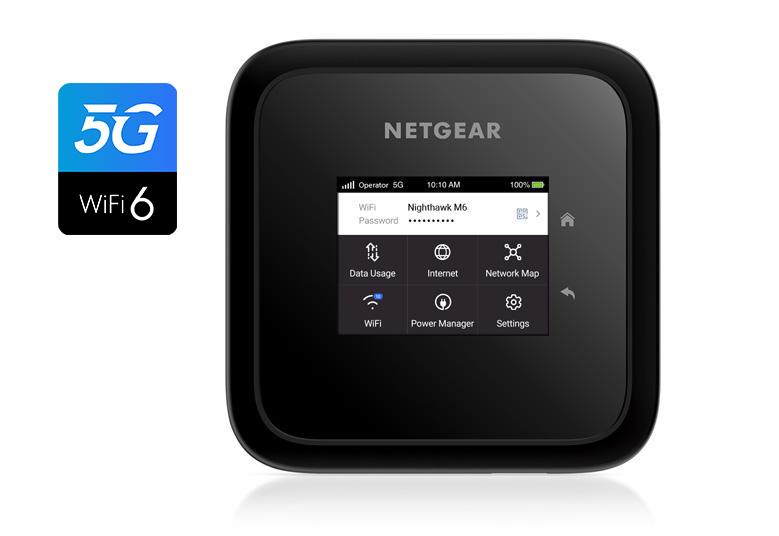 <b>Nighthawk M6 Mobile Router (MR6150)  </b><br>5G Sub 6 | WiFi 6 (AX1800) | 1G LAN |  2.4 吋 LCD