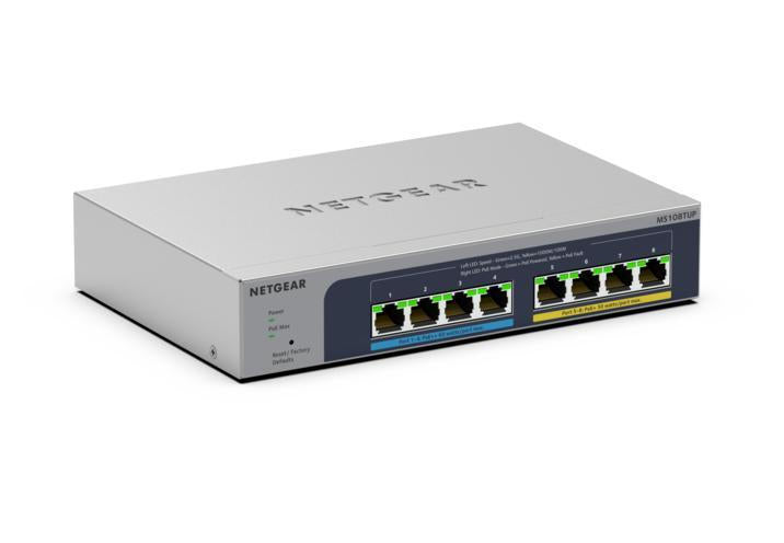 <b>NETGEAR (MS108TUP)</b><br>8埠 多千兆智能網管PoE+/PoE++交換機 | 8x1G/2.5G|PoE++(1-4)|PoE+(5-8)|Smart
