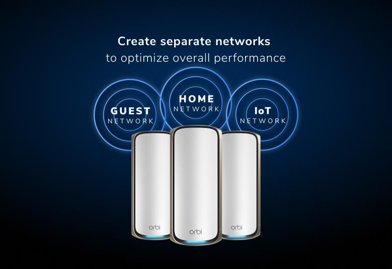 <b>Orbi (RBE973S)</b> <br>四頻 BE27000 WiFi 7 Mesh 無線系統<br>(3件裝, 1主機+2分機) 送 1 年 NETGEAR Armor