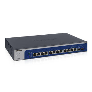 <b>NETGEAR (XS512EM)</b><br>12埠 10G/Multi-Gig 智能網管Plus 交換機 | 12x10G/Multi-Gig | 2xSFP+ (Shared)