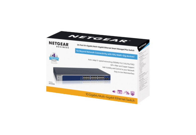 <b>NETGEAR (XS724EM)</b><br>24埠 10G/Multi-Gig 智能網管Plus 交換機 | 24x10G/Multi-Gig | 2xSFP+