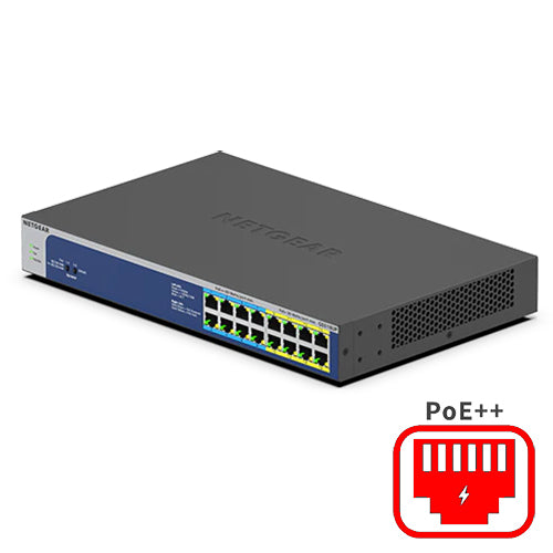 <b>NETGEAR (GS516UP) 16埠非管理交換機</b><br>16-Ports | 8xPoE++ / 8xPoE+ (380W)