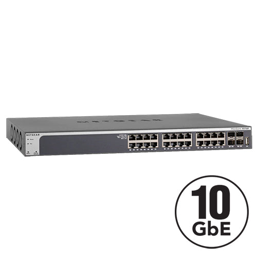 <b>NETGEAR (XS728T)</b><br>10-Gigabit Smart Switch | 24x10G | 4xSFP+ | Smart