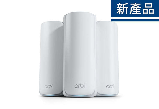 NETGEAR Orbi (RBE773) 三頻 BE11000 WiFi 7 Mesh 無線系統<br>(3件裝, 1主機+2分機)