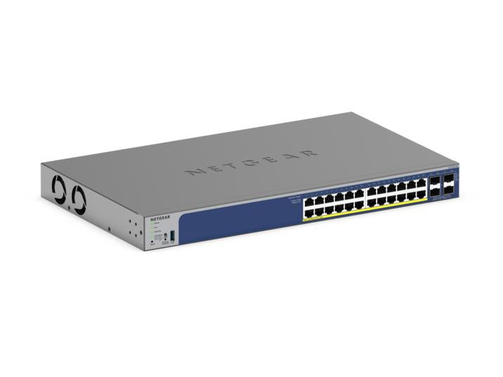 <b>智能網管交換器 (GS728TXPv3) </b><br> NETGEAR 24-Port PoE+ 智能交換機 | 管理型 | 24 x 1G PoE+@190W | 4 x SFP+ | 1年Insight Pro 訂閱