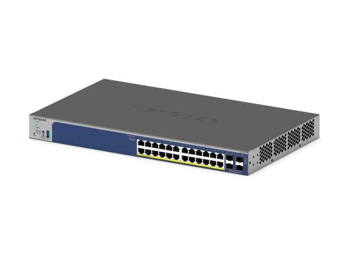 <b>智能網管交換器 (GS728TXPv3) </b><br> NETGEAR 24-Port PoE+ 智能交換機 | 管理型 | 24 x 1G PoE+@190W | 4 x SFP+ | 1年Insight Pro 訂閱