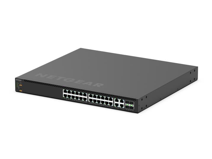 <b>NETGEAR M4350-24M4X4V (MSM4332)</b><br>  | 24x2.5G | 4x10G/Multi-Gig PoE++(522W基座，最高2,520W) | 4xSFP28 25G 管理型交換機