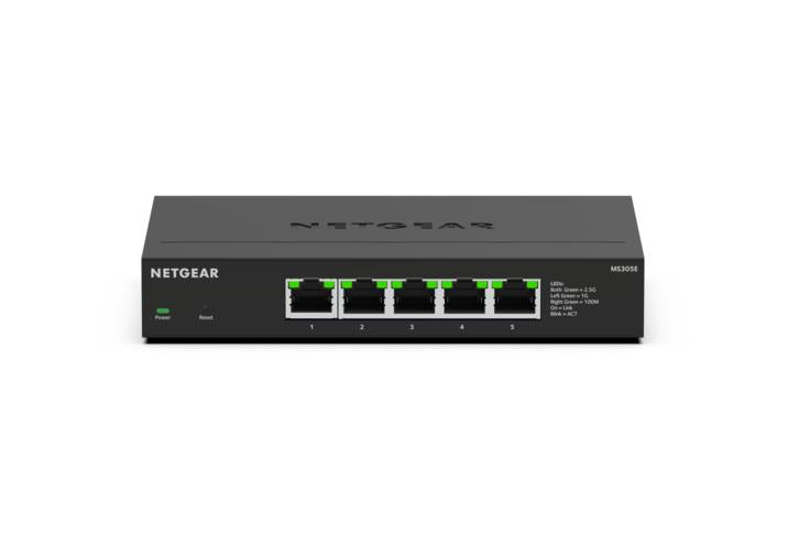 <b>NETGEAR (MS305E)</b><br>5埠 多千兆智能網管Plus 交換機 | 5x2.5G | Web界面管理 | Plus