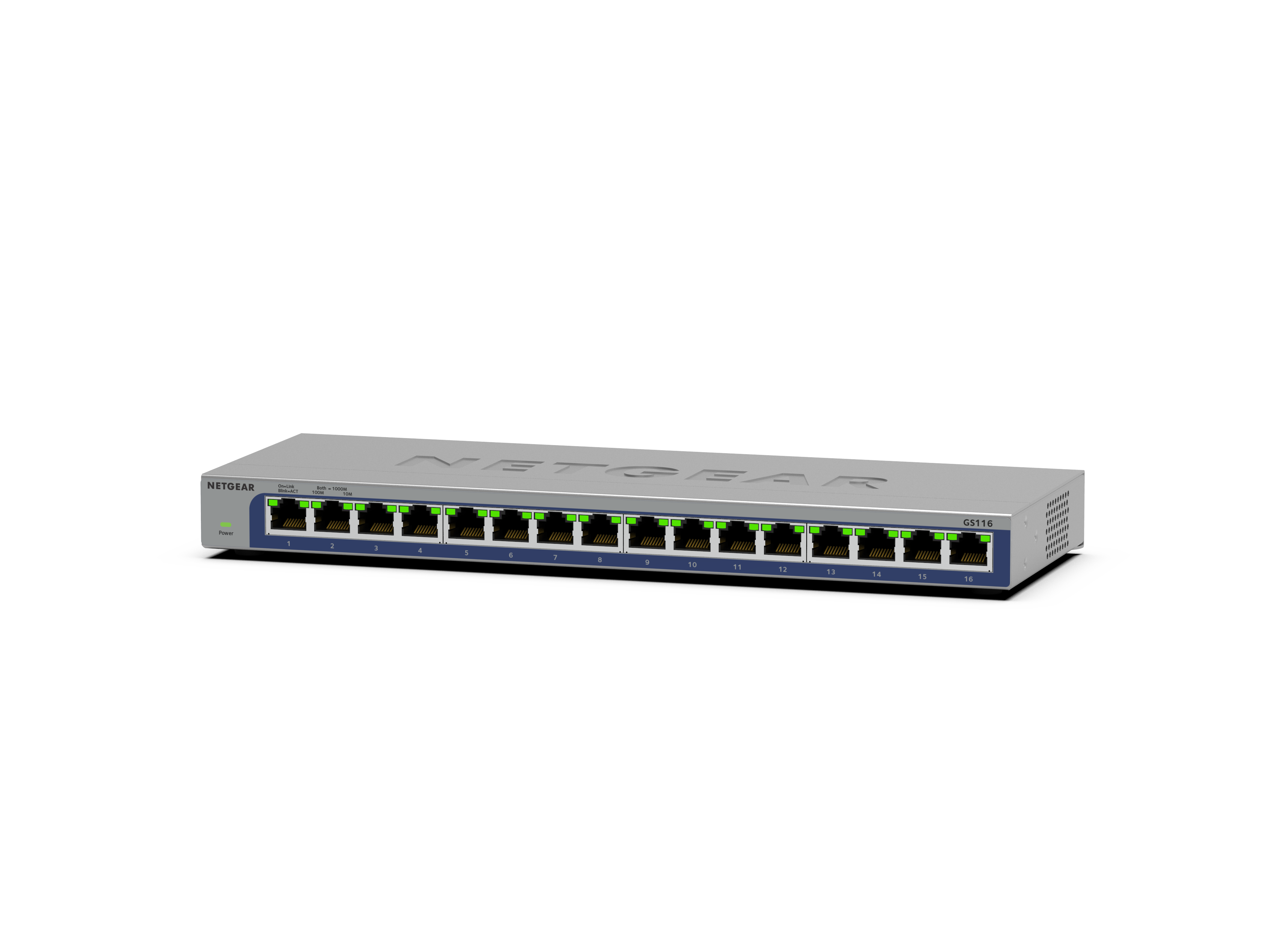 <b>NETGEAR (GS116)</b><br>16埠 千兆非網管交換機 | 16x1G
