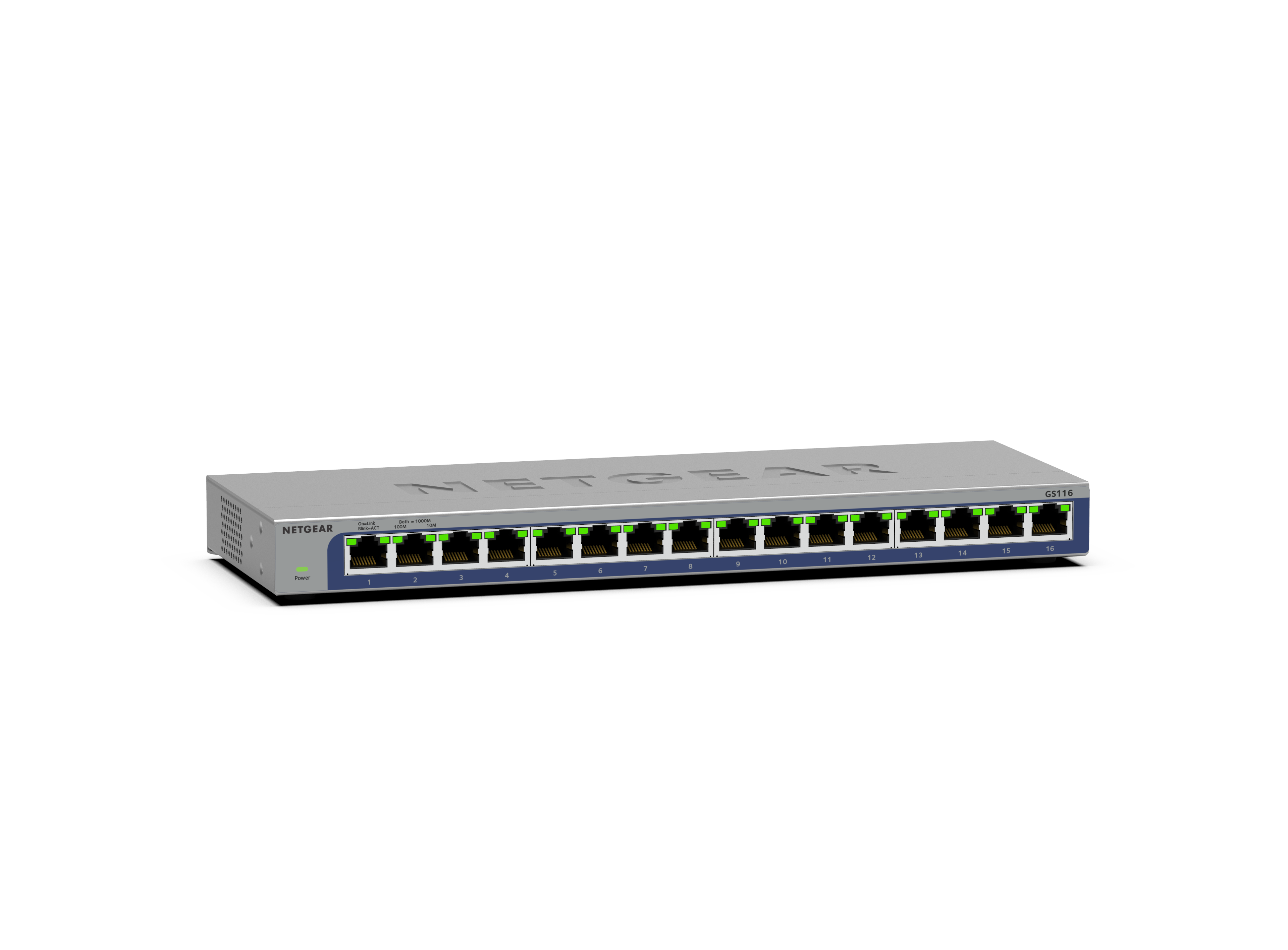 <b>NETGEAR (GS116)</b><br>16埠 千兆非網管交換機 | 16x1G