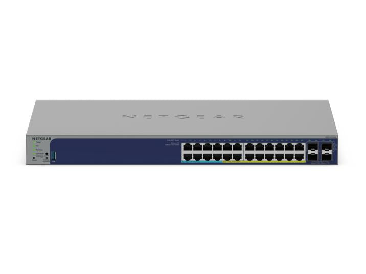 NETGEAR (GS728TXUPv3) 24-Port PoE++ 智能交換機 | 4 個SFP+(420W) | 含1年Insight訂閱。
