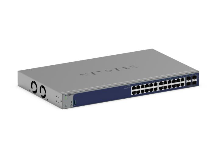 <b>NETGEAR (GS728TXv3)</b><br>24埠 千兆智能網管交換機 | 24x1G | 4 個SFP+ | 含1年Insight訂閱。