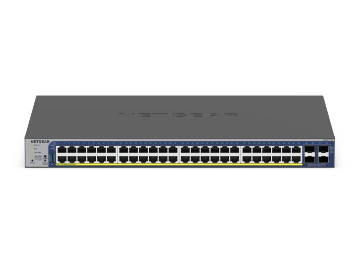 <b>智能網管交換器 (GS752TXPv3) </b><br> NETGEAR 48-Port PoE+ 智能交換機 | 管理型 | 48 x 1G PoE+@380W | 4 x SFP+ | 1年Insight Pro 訂閱