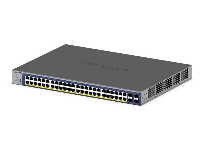 <b>智能網管交換器 (GS752TXPv3) </b><br> NETGEAR 48-Port PoE+ 智能交換機 | 管理型 | 48 x 1G PoE+@380W | 4 x SFP+ | 1年Insight Pro 訂閱