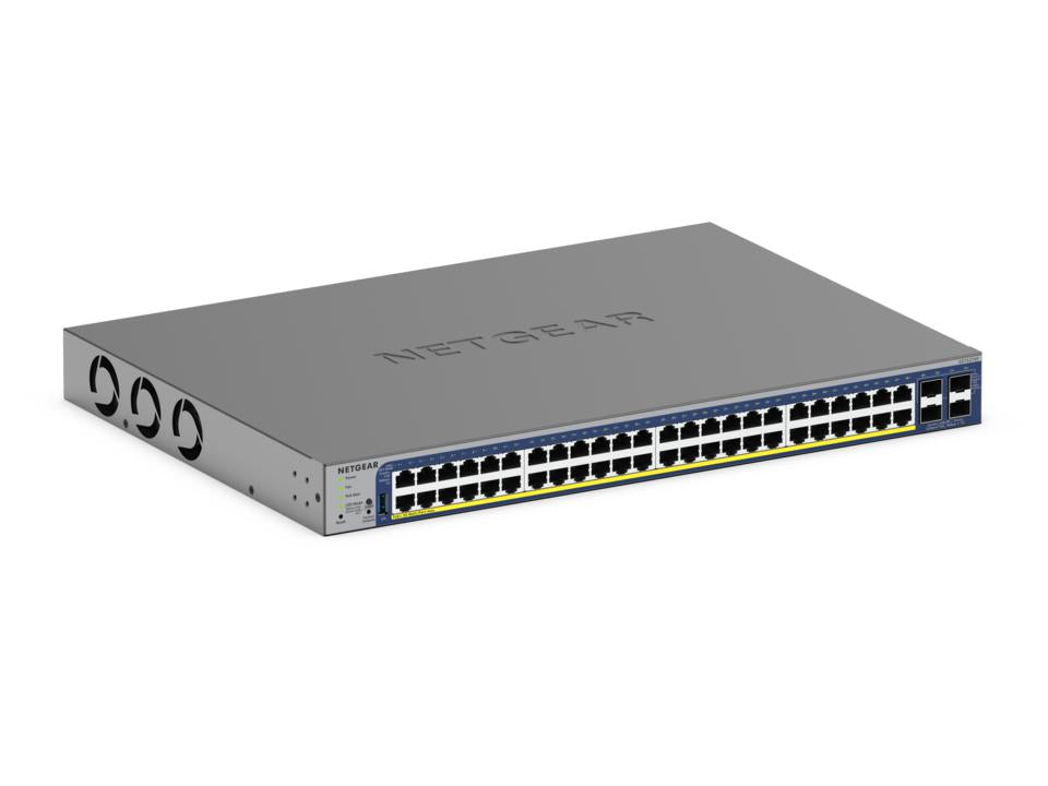 <b>智能網管交換器 (GS752TXPv3) </b><br> NETGEAR 48-Port PoE+ 智能交換機 | 管理型 | 48 x 1G PoE+@380W | 4 x SFP+ | 1年Insight Pro 訂閱