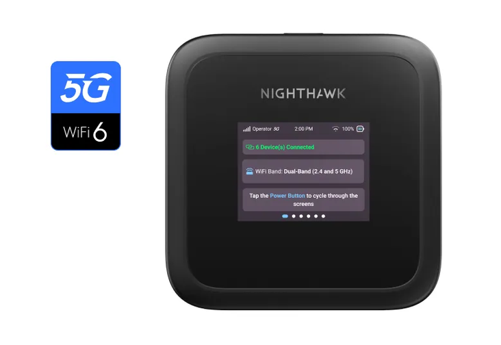 NETGEAR Nighthawk (MH3150) M3 5G Sub 6 AX3600 WiFi 6 流動熱點，5Gbps USB-C | 2.4吋 LCD