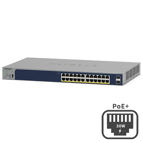 <b>NETGEAR (GS724TPv3)</b><br>24埠 千兆智能網管PoE+ 交換機 | 24x1G PoE+ (190W) | 2xSFP | 雲端管理 | [贈送 1年 Insight 訂閱]