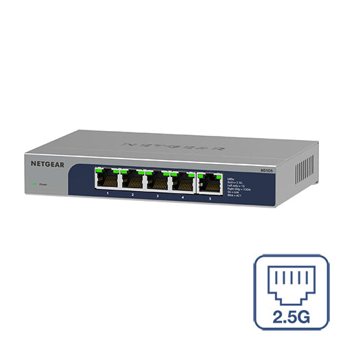 <b>Multi-Gigabit Ethernet Unmanaged (MS105)</b> <br>5x100M/1G/2.5G