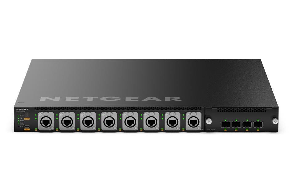 <b>NETGEAR M4350-16M4V (MSM4320)</b><br> | 16x 2.5G PoE++(530W基座，高達1,130W) | 包括8x Neutrik etherCON | 4xSFP28 25G網管交換機