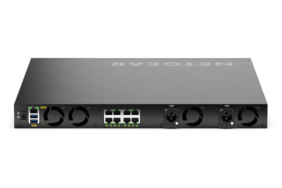 <b>NETGEAR M4350-16M4V (MSM4320)</b><br> | 16x 2.5G PoE++(530W基座，高達1,130W) | 包括8x Neutrik etherCON | 4xSFP28 25G網管交換機