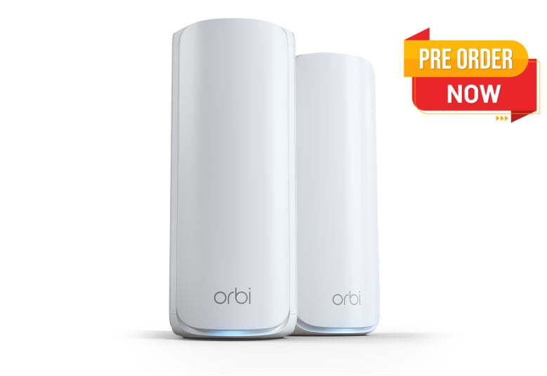 <b>[ 預購 ]</b> Orbi 770系列三頻WiFi 7 Mesh系統, 白色版，2件裝 (RBE772) <br><b>※ 預計10月21日發貨 ※</b>