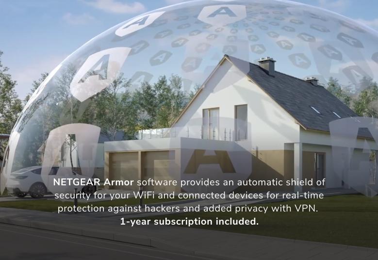 <b>Orbi (RBE973S)</b> <br>四頻 BE27000 WiFi 7 Mesh 無線系統<br>(3件裝, 1主機+2分機) 送 1 年 NETGEAR Armor<br><font color=