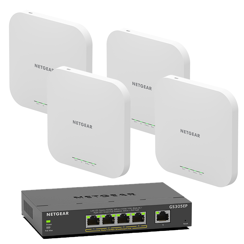 Insight WiFi 6 Package A - WAX610 (x4) + GS305EP (x1)