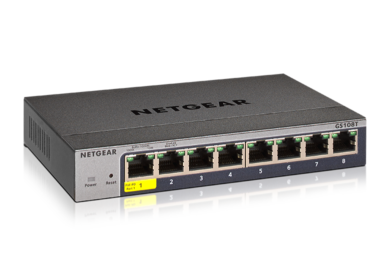 <b>Smart Managed Switch <br>(GS108T) </b><br>8x1G | 1 PD port | Local&Insight管理<br>(Insight Subscription 需要另行購買)