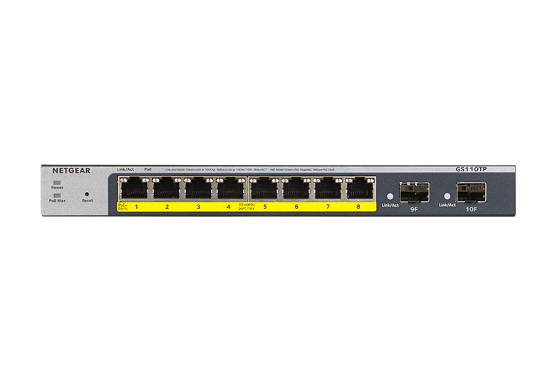 <b>Smart Managed Switch <br>(GS110TPv3) </b><br>8x1G PoE+ 55W | 2xSFP |  Insight <br>[ Insight Subscription 需要另行購買 ]